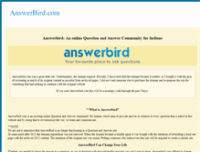 Tablet Screenshot of answerbird.com